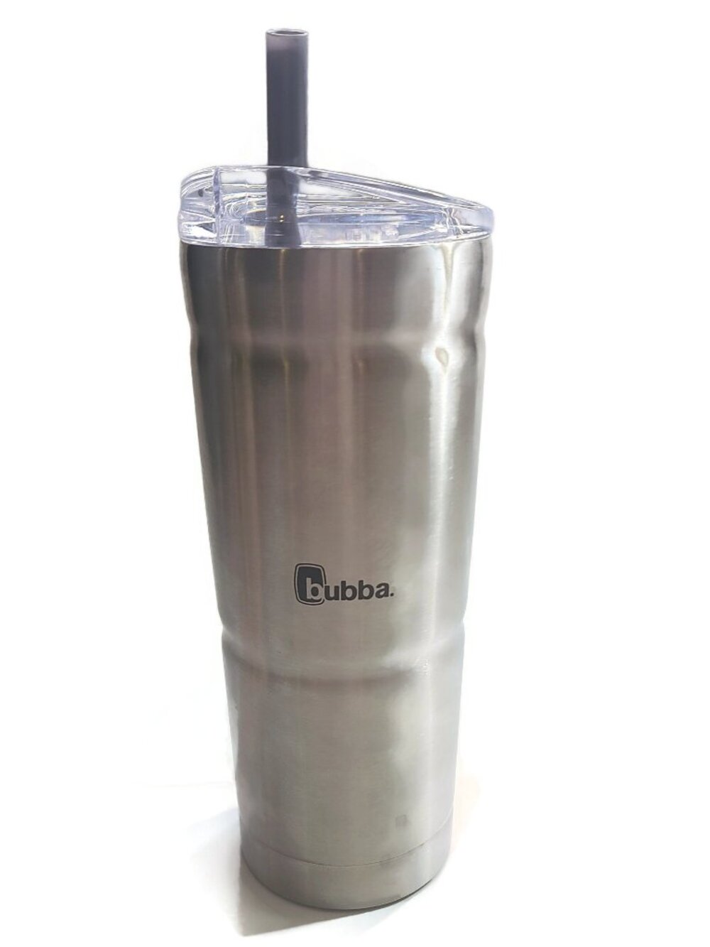 Bubba 24 oz Silver Tumbler Vacuum Insulated Stainless Steel Clear Lid With Straw